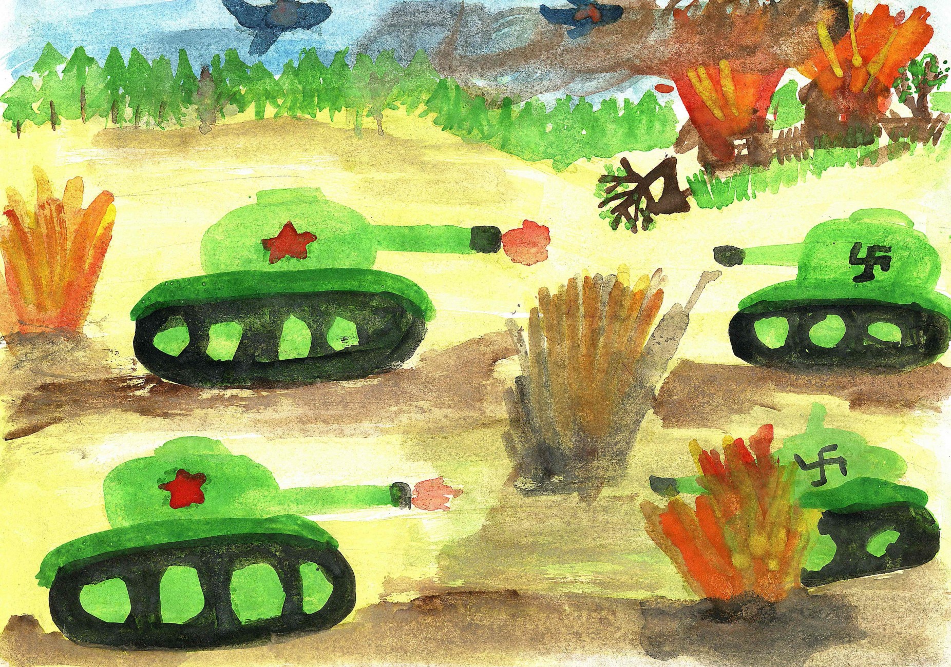 Рисунки посвященные великой отечественной войне