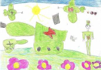 «Победа будет наша!» Зовутина Валерия 6 лет Победитель в номинации «За оригинальность замысла»